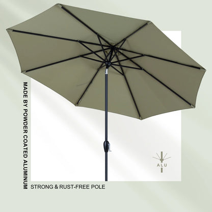 Tempera 9FT Auto Tilt patio umbrella
