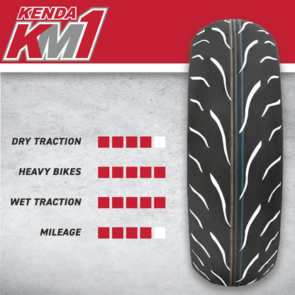 Kenda KM1 Sport Touring Rear Tire 180/55ZR17 73W TL 180/55-17 w/ Keychain
