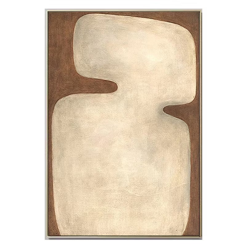 Brown Abstract Painting Wabi Sabi Wall Art Minimalist Painting Neutral Abstract Art Lare Earth Tone Modern Painting Home Decor
