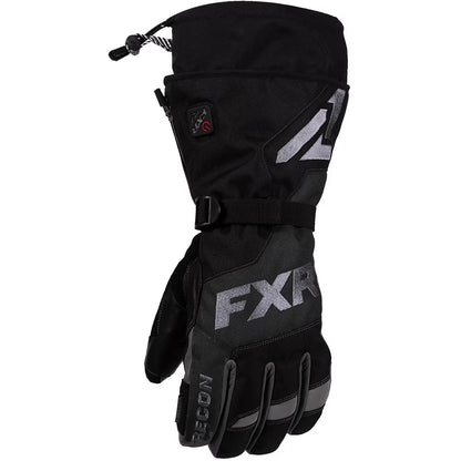 FXR Mens Black Heated Recon Gloves Snowmobile 2020