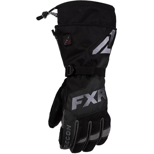 FXR Mens Black Heated Recon Gloves Snowmobile 2020