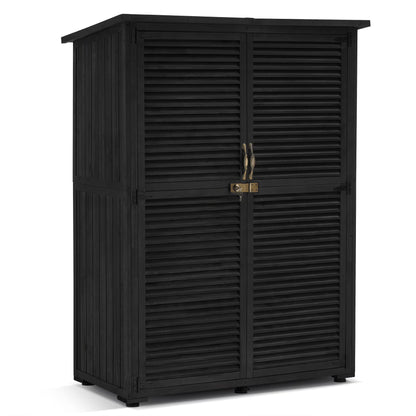 MCombo Outdoor Wood Storage Cabinet, Garden Tool Shed 1900