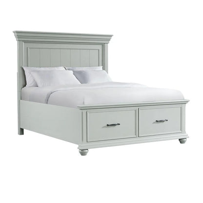 Picket House Furnishings Brooks Queen Platform Storage 6PC Bedroom Set in Grey
