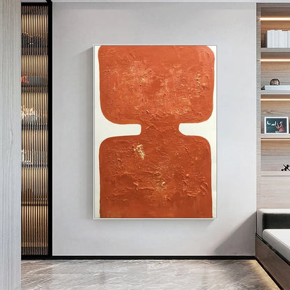 Brown Abstract Painting Wabi Sabi Wall Art Minimalist Painting Neutral Abstract Art Lare Earth Tone Modern Painting Home Decor