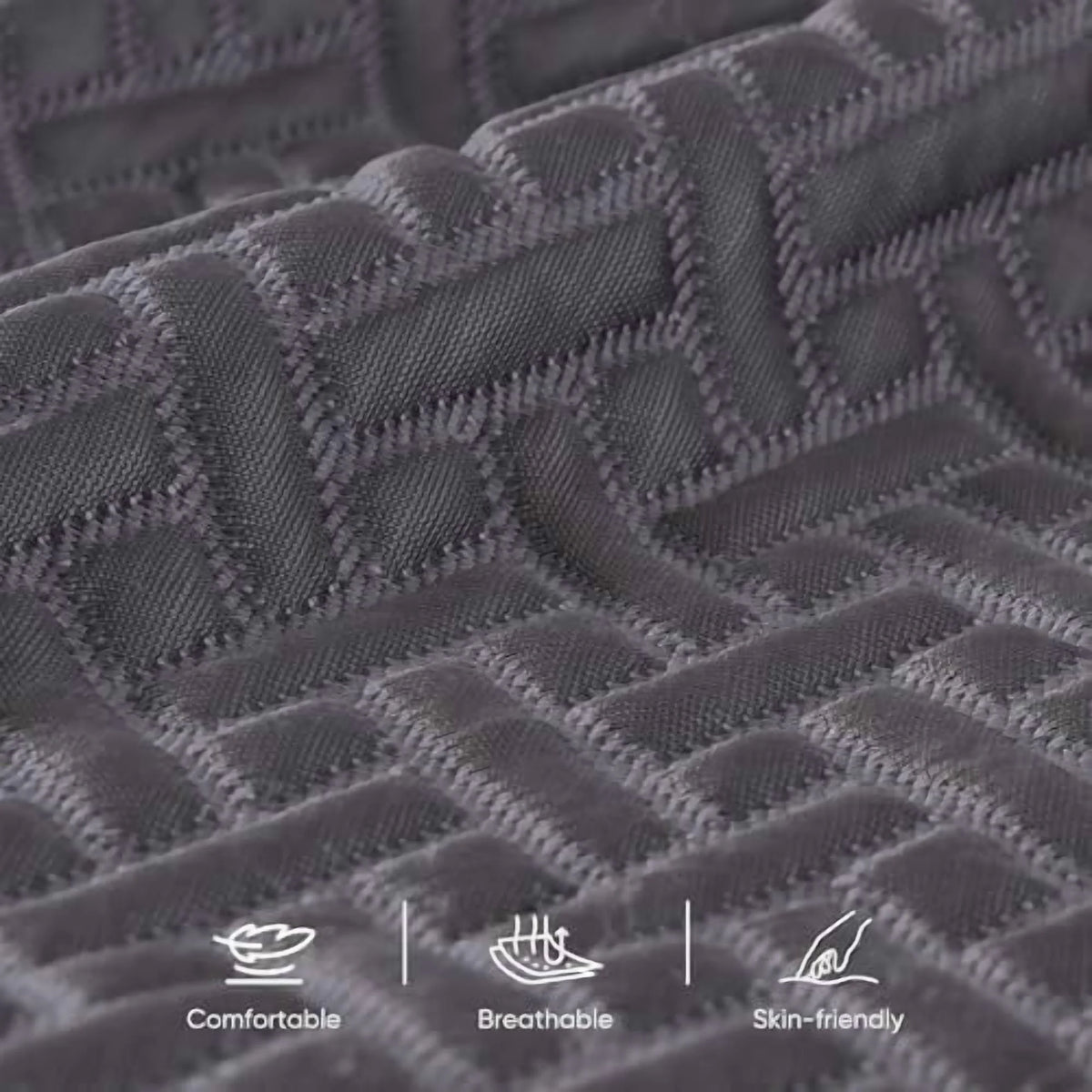 Memory Foam Mattress Topper King Size, 3 Inch Gel Infused Cooling Mattress Pad with Breathable Bamboo Cover, Pressure Relief & Machine Washable Bed Topper 76"x80" Gray
