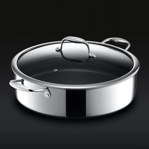 Hybrid Deep Saut�� Pan/Chicken Fryer with Lid, 7-Qt