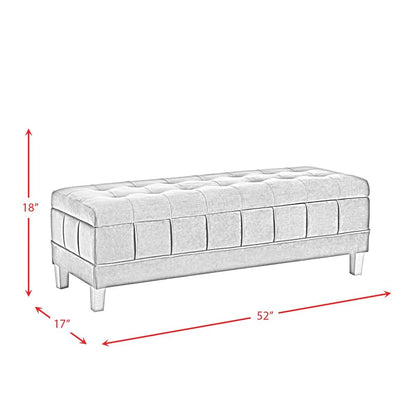 Picket House Furnishings Jude Tufted Storage Ottoman