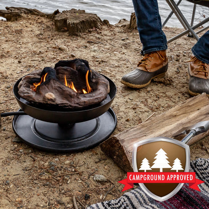 Camco Olympian Big Red Campfire, Approved for RV Campgrounds, Includes 10-Foot Propane Hose (58035)
