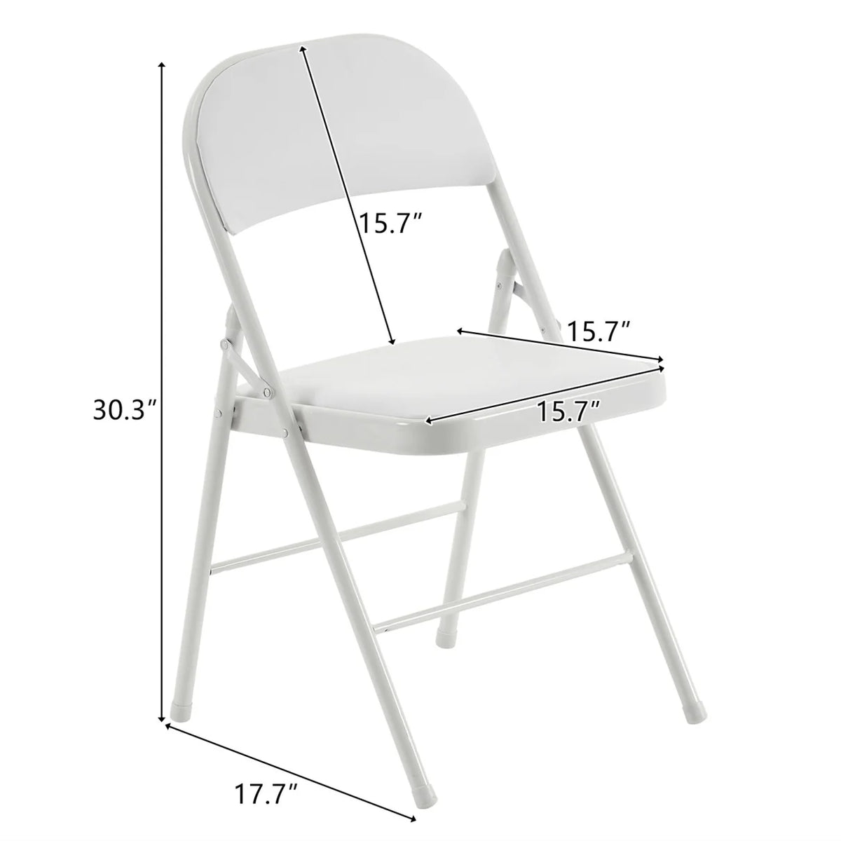 4 Pack Folding Chairs, Cushioned Padded Seat, Wedding Chairs with Metal Frame for Home, Office, Party Use, Light  Brown