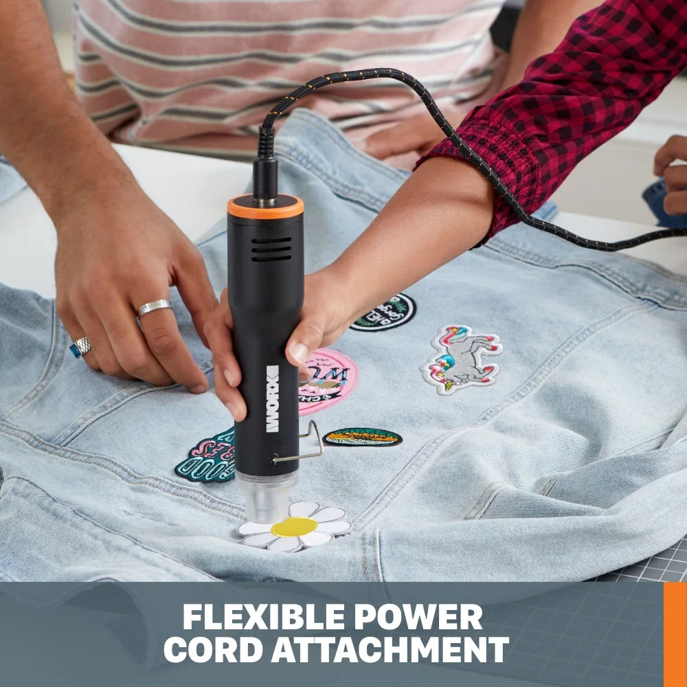 Worx MakerX WX996L 6 Tool Kit: Rotary Tool, Wood & Metal Crafter, Air Brush, Hot Air Blower, Grinder and LED Flex Light in Carry Bag