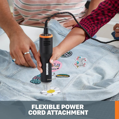 Worx MakerX WX996L 6 Tool Kit: Rotary Tool, Wood & Metal Crafter, Air Brush, Hot Air Blower, Grinder and LED Flex Light in Carry Bag