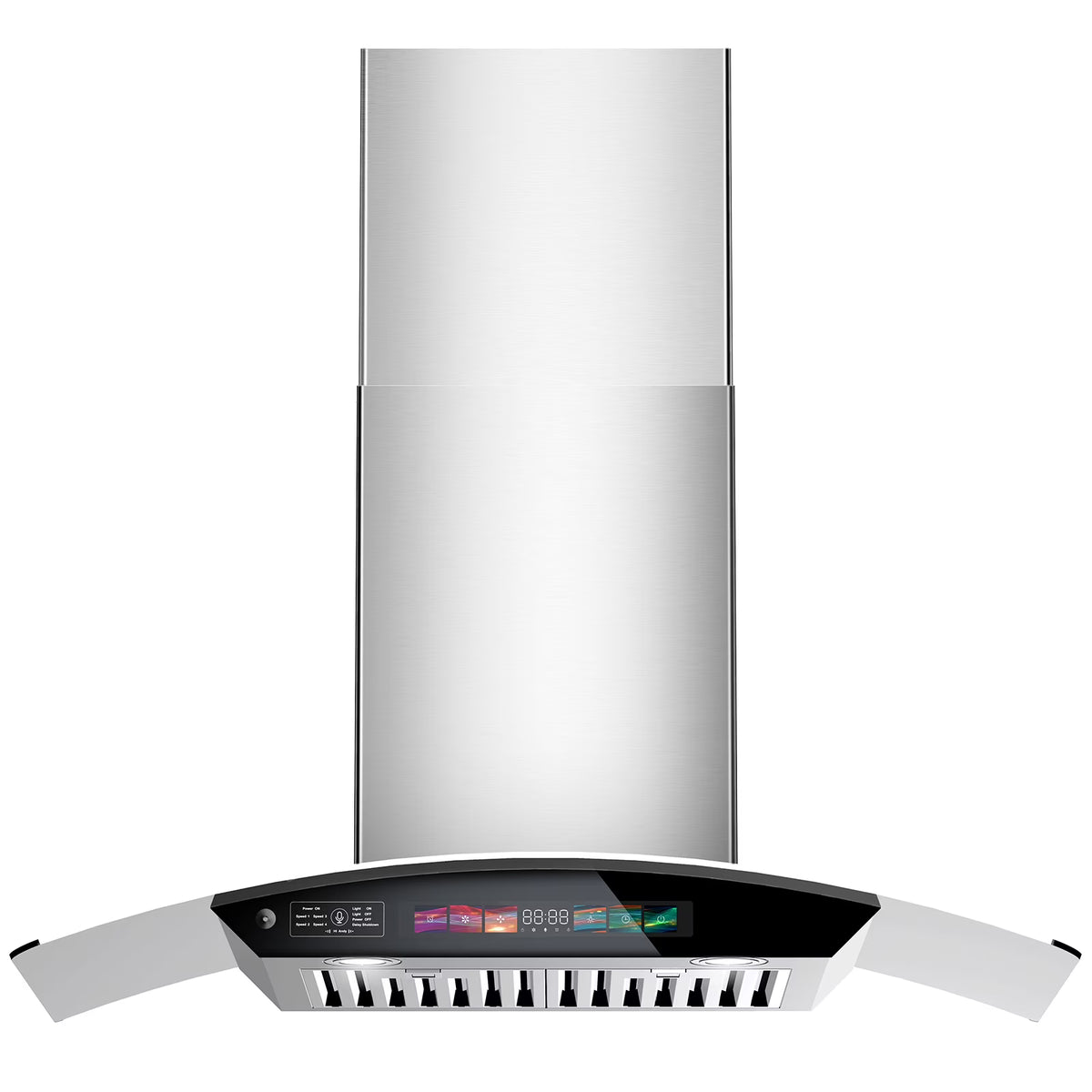 BRANO 30 inch Wall Mount Range Hood 900 CFM, Voice/Gesture/Touch Control, Stainless Steel Kitchen Hood Vent with 4 Speed Exhaust Fan, Adjustable Lights, Memory Mode
