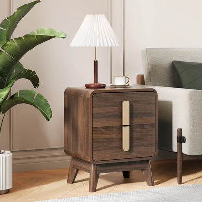 JOINICE Nightstands for Bedroom with Charging Station, Mid Century Modern End Tables Set of 2 for Living Room, Dining Room