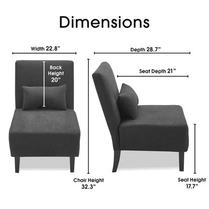 Serta Palisades Slipper Chair Pebble Gray