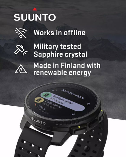 Suunto Vertical Watch, All Black, One Size