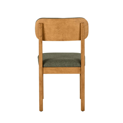 Better Homes & Gardens Juliet Dining Chairs 2 Pack, Light Honey Finish and Olive Green