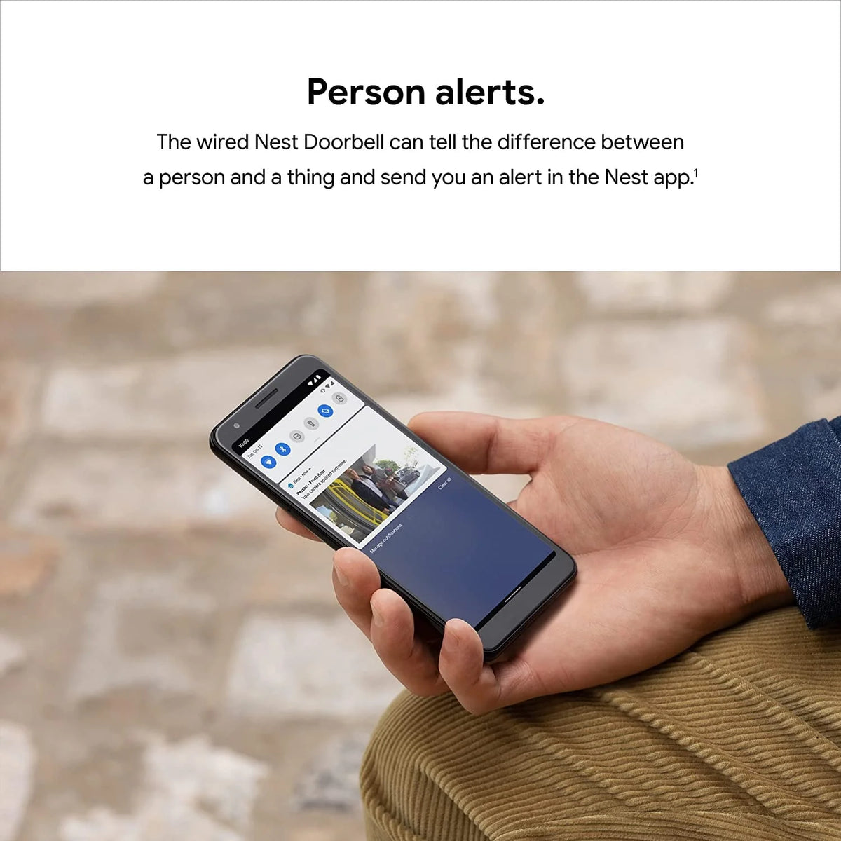 Google Nest Doorbell (Wired) Smart Wi-Fi Video Doorbell with 24/7 Cloud Recording and Video History (Requires Nest Aware)