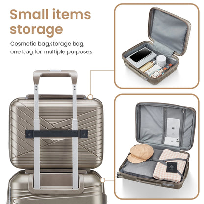Luggage 4 Piece Sets(14/20/24/28), Hard Shell Lightweight TSA Lock Carry on Expandable Suitcase with Spinner Wheels