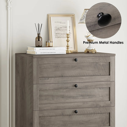 Homfa 5 Drawer White Bedroom Dresser, Modern Vertical Dresser Drawers Wood Organizer for Living Room Entryway Small Spaces