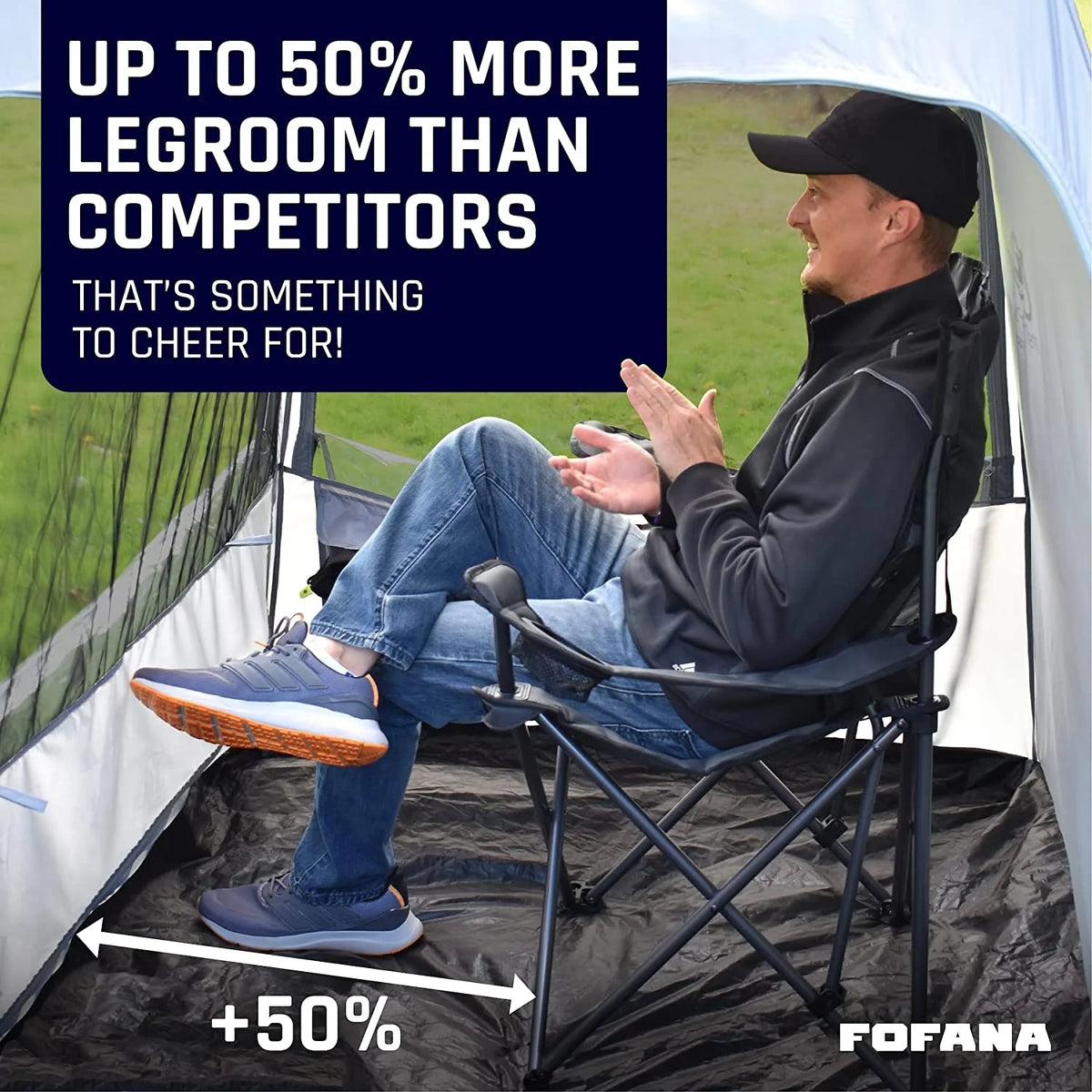 FOFANA All Weather Sports Pod Tent for up to 4 People - Pop up tent - Sports Tent with Clear and Mesh Windows