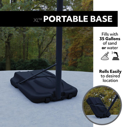 Lifetime 7.5ft. - 10ft. Adjustable Height 54 inch Steel-Framed Shatterproof Outdoor Portable Basketball System (90631)