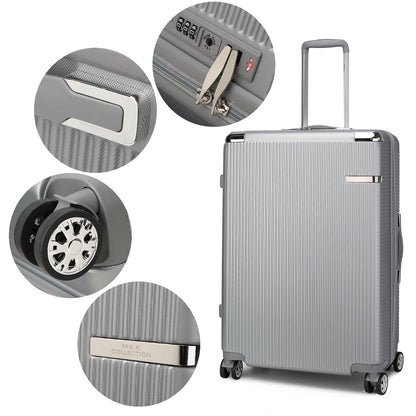 MKF Collection Felicity Extra Large & Large Hardside Luggage 2 pcs, Luxurious Travel Suitcase by Mia K - Rose Gold