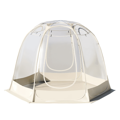 TABU Pop Up Bubble Tent, Sports Tent for 6-7 People, Portable Weatherproof Clear Tent, 10 x 10 ft
