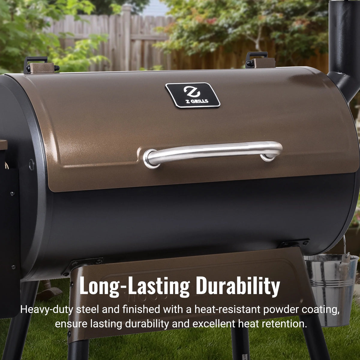 Z GRILLS Grill Elite ZPG-550B4 549 sq.in Wood Pellet Grill & Smoker, Latest PID 3.0 Controller, 2 Meat Probes, Auto Temperature Control, 8 in 1 BBQ- Bronze
