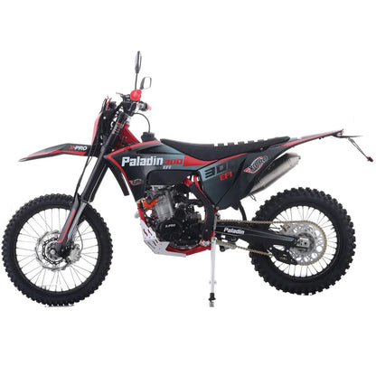 X-Pro Paladin 300 EFI Dirt Bike with 6-Speed Manual Transmission and Balance Shaft and Dual Overhead Camshaft (DOHC) with Four Valves Engine, Electric Start! Big 21"/18" Wheels!