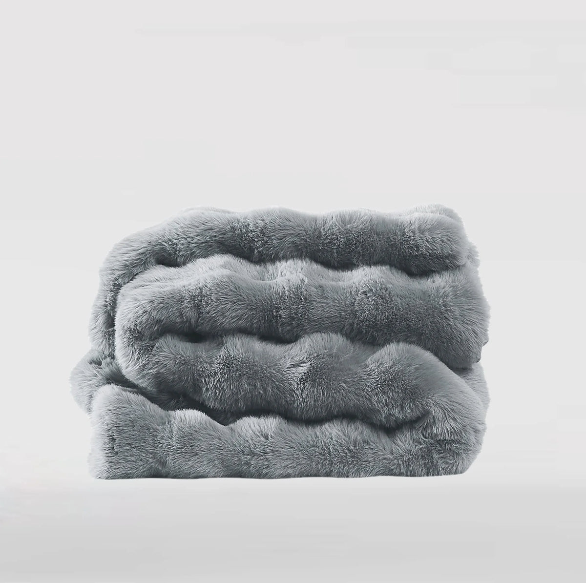 Brooklyn Loom Bubble Faux Fur 100% Microfiber Polyester  Twin XL Blanket in Green, All Season, Adult Size, OEKO-TEX Certified