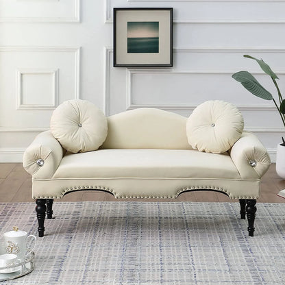 Sumdeal 43.5" Storage Ottoman Bench with 250lb Seating, Linen Upholstered Wood Legs Safety Hinge Flip Top Oval Foot Rest Long Stool for Sofa Couch Bedroom End of Bed Living Room Entryway, White