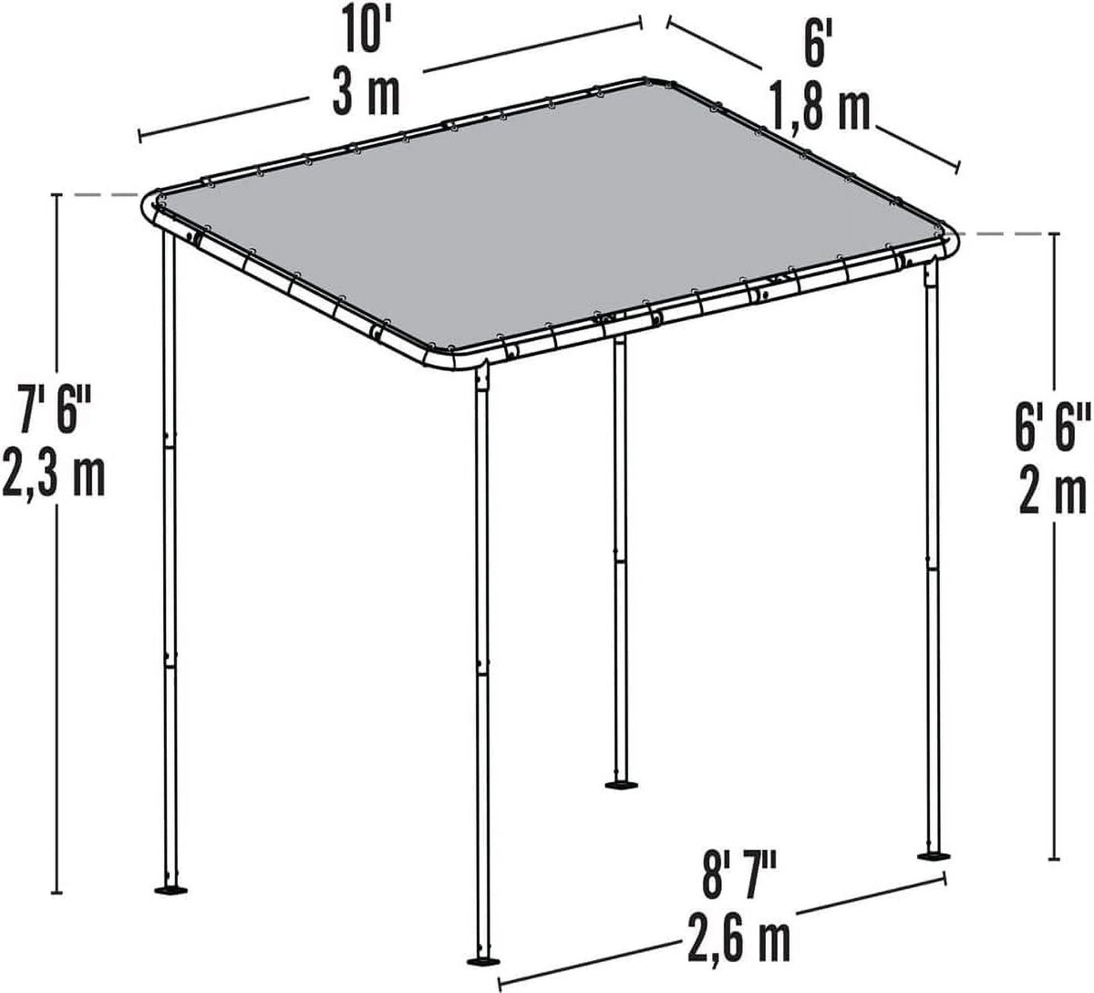 ShelterLogic 10' x 6' Outdoor Solano Canopy, Water-Resistant