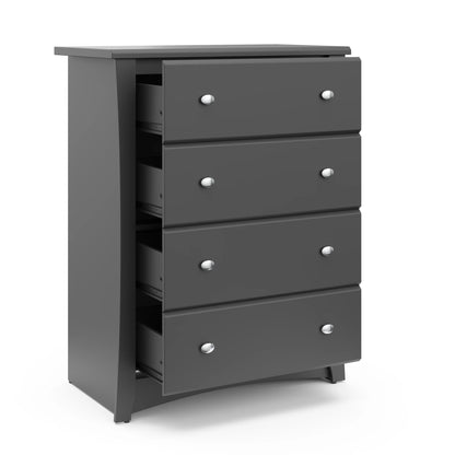 Storkcraft Crescent 4 Drawer Childrens Nursery Dresser, Espresso