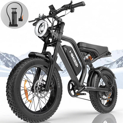 Electric Bike for Adults 20" Fat Tire, Max 32MPH Ebike, 1500W Peak E-Mountain Bike 48V 15Ah UL2849