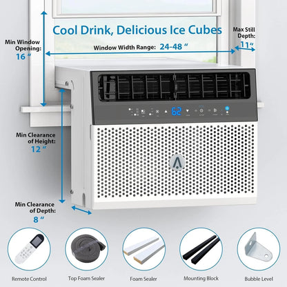 Outop 6000 BTU Window Air Conditioner, White