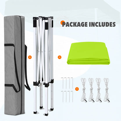 EAGLE PEAK 5x5 Pop Up Canopy Tent Instant Outdoor Canopy Easy Set-up Straight Leg Folding Shelter（Blue）