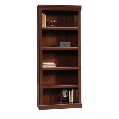 Sauder Heritage Hill 72" H 5-Shelf Bookcase, Classic Cherry Finish