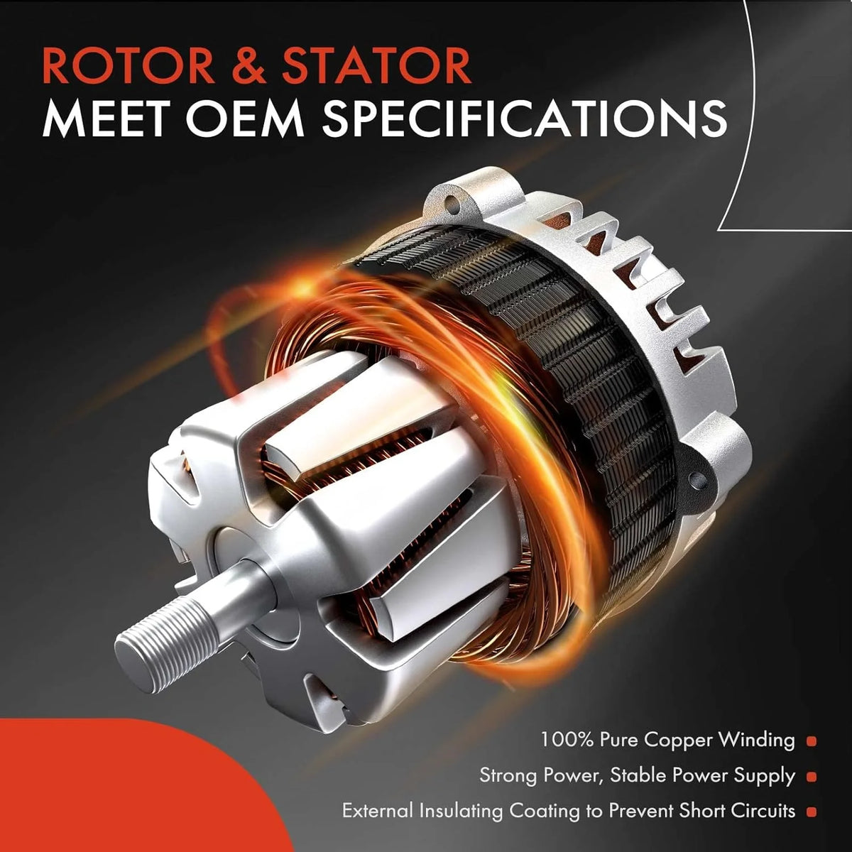 A-Premium Alternator Compatible with Chevrolet Metro, Tracker & GMC Tracker & Suzuki Sidekick, Swift, X-90 & Pontiac Firefly, Sunrunner & Geo Metro, Tracker, 12V 55A 4-Groove Pulley Clockwise