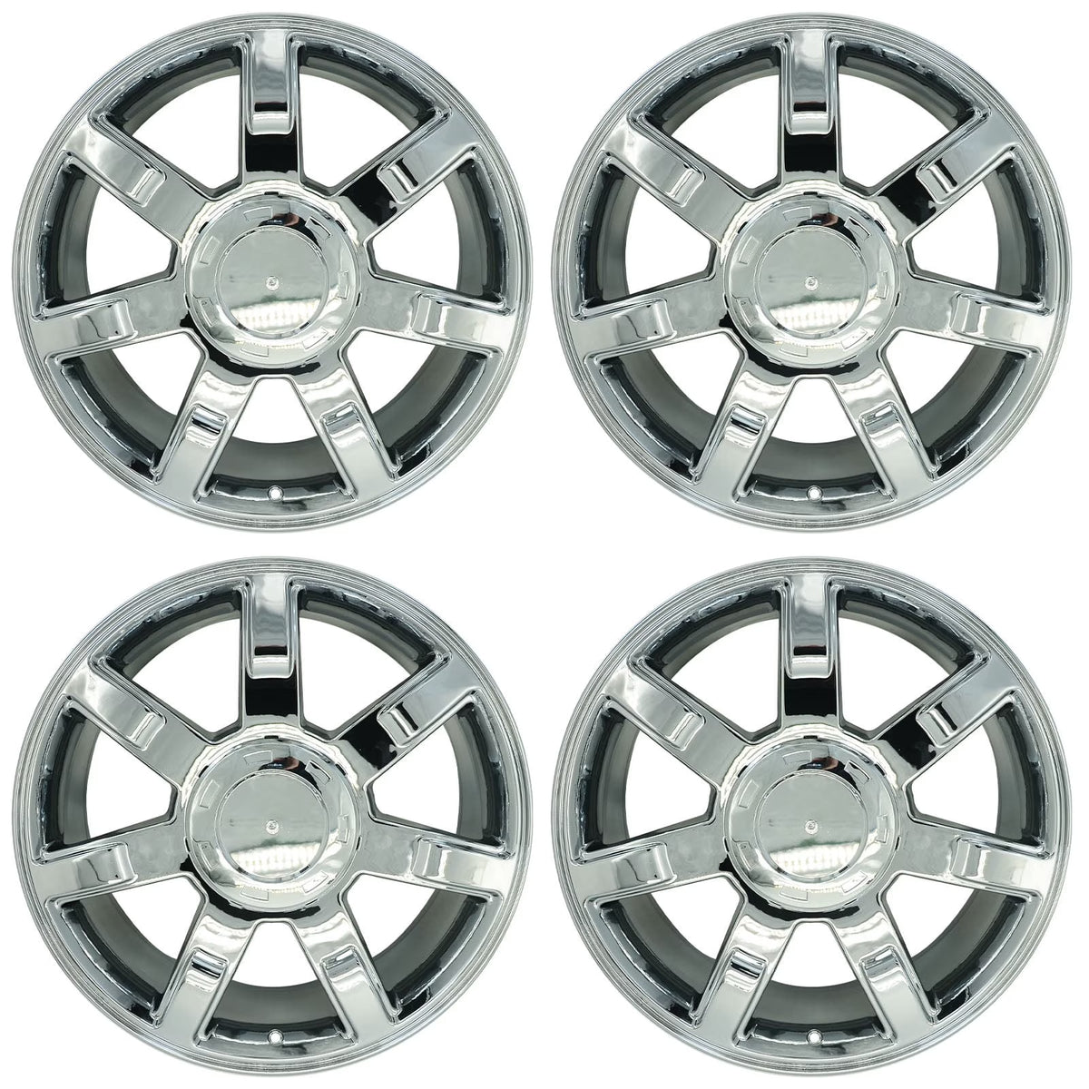 Set of 4 New 22" 22x9 Chrome Alloy Wheels for 2007-2014 Cadillac Escalade ESV EXT OEM Design Replacement Rim