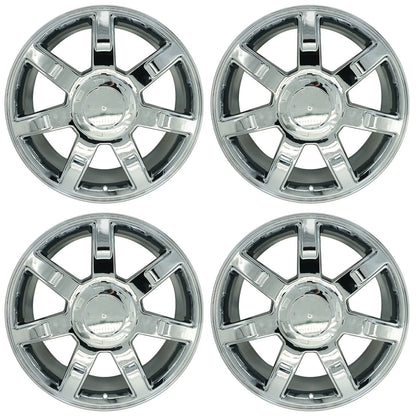 Set of 4 New 22" 22x9 Chrome Alloy Wheels for 2007-2014 Cadillac Escalade ESV EXT OEM Design Replacement Rim