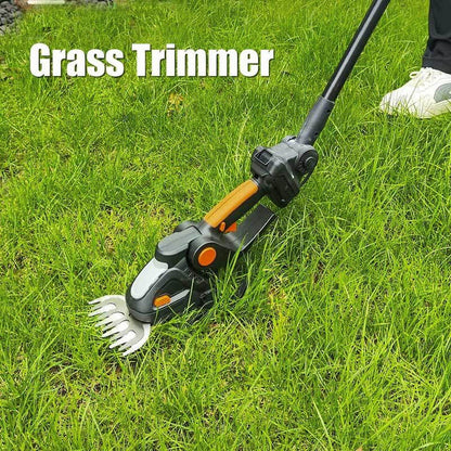 4 in 1 Hedge Trimmer with Extension Pole for Shrub, Garden, Grass and Lawn(21V Battery and Charger Include)