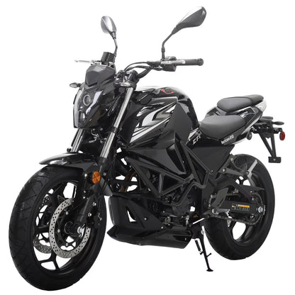 X-Pro Hurricane 250 Electronic Fuel Injection Gas Motorcycle with 6-Speed Manual Transmission, Electric Start! 17" Wheels! Assembled In Crate!