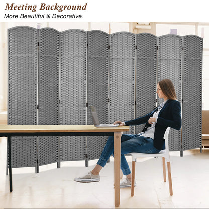 3-Panel Room Divider, 6 ft Office Partition Walls Wood Divider Folding Portable Privacy Screen, Room Dividers and Folding Privacy Screens for Home, Room Separator Wall Dividers,Black
