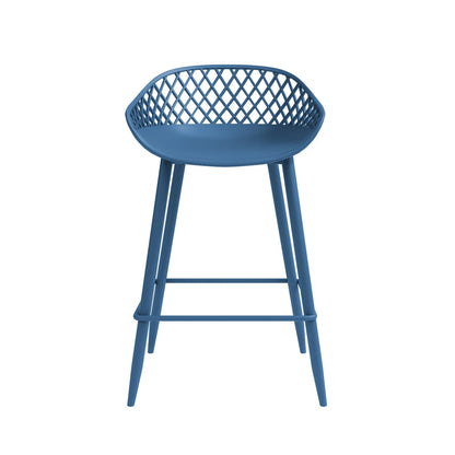 Kurv Indoor and Outdoor Counter Stool - Aloe Green - Set of 2