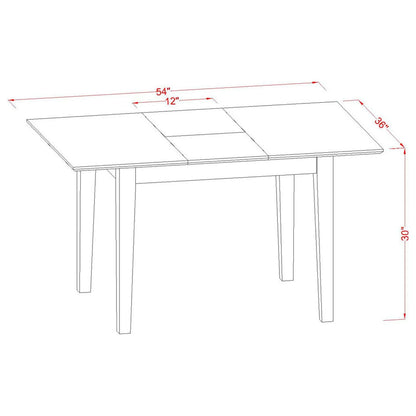 Kitchen Dinette Set-Small Dining Tables And Dining Chairs-Finish:Mahogany,Number of Items:7,Shape:Rectangular,Style:Microfiber Seat