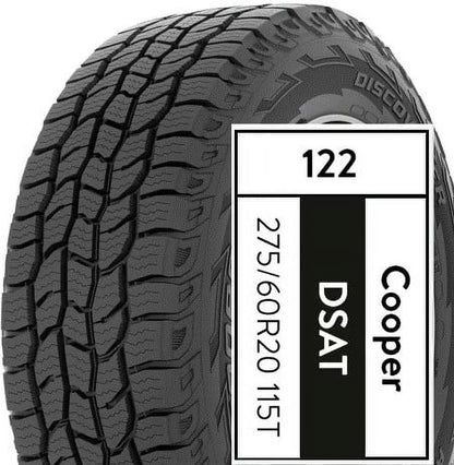 Cooper Discoverer All-Terrain 275/60R20 115T All-Terrain Tire Fits: 2015-23 Ford F-150 Lariat, 2016-18 Ram 1500 HFE
