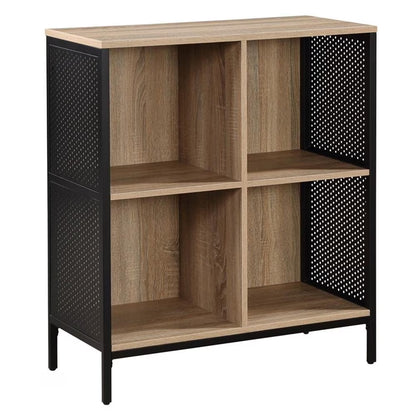 OSP Home Furnishings Ace 4 Cube Storage/Bookcase Engineered Wood in River Oak Finish