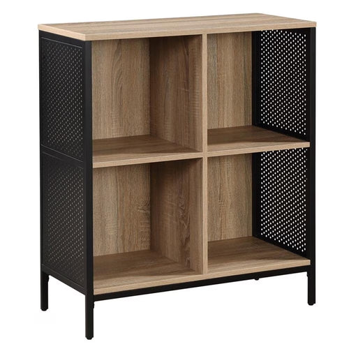OSP Home Furnishings Ace 4 Cube Storage/Bookcase Engineered Wood in River Oak Finish