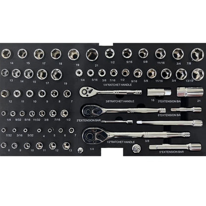 799PCS Aluminum Trolley Case Tool Set, Complete Tool Box Set with Rolling Wheels, Household Hand Tools Kit for Men, Silver