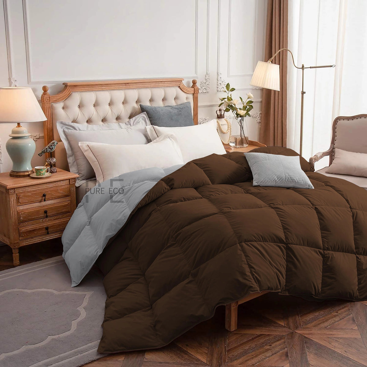 Ayanshi Hotel Bedding Comforter Twin Size, Duvet Insert, Quilted Comforter with Corner Tabs, All Season Lightweight Quilt, Down Alternative Hotel Comforter Twin Size 68X90 Baby Pink